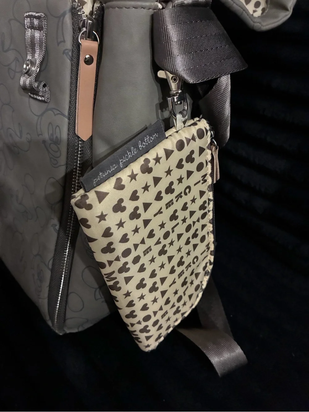 Petunia Pickle Bottom Gray Mickey Outline Backpack